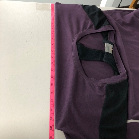 Calia Womens Top Size Large Grape Purple Active Mesh Open Back Workout Gym Gorp - Picture 9 of 12